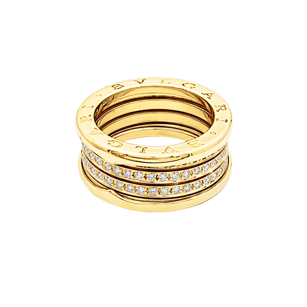 Ring Bulgari, "B.Zero1", yellow gold and diamonds.