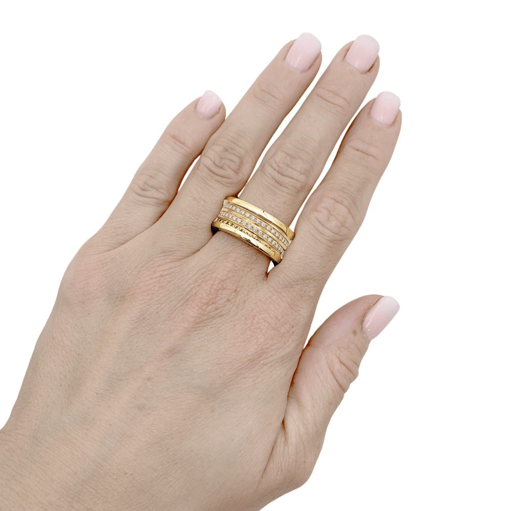 Ring Bulgari, "B.Zero1", yellow gold and diamonds.