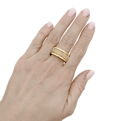 Ring Bulgari, "B.Zero1", yellow gold and diamonds.
