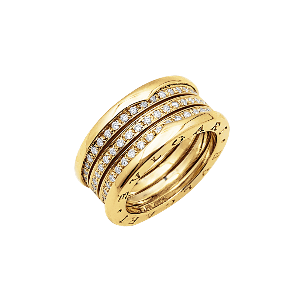 Ring Bulgari, "B.Zero1", yellow gold and diamonds.