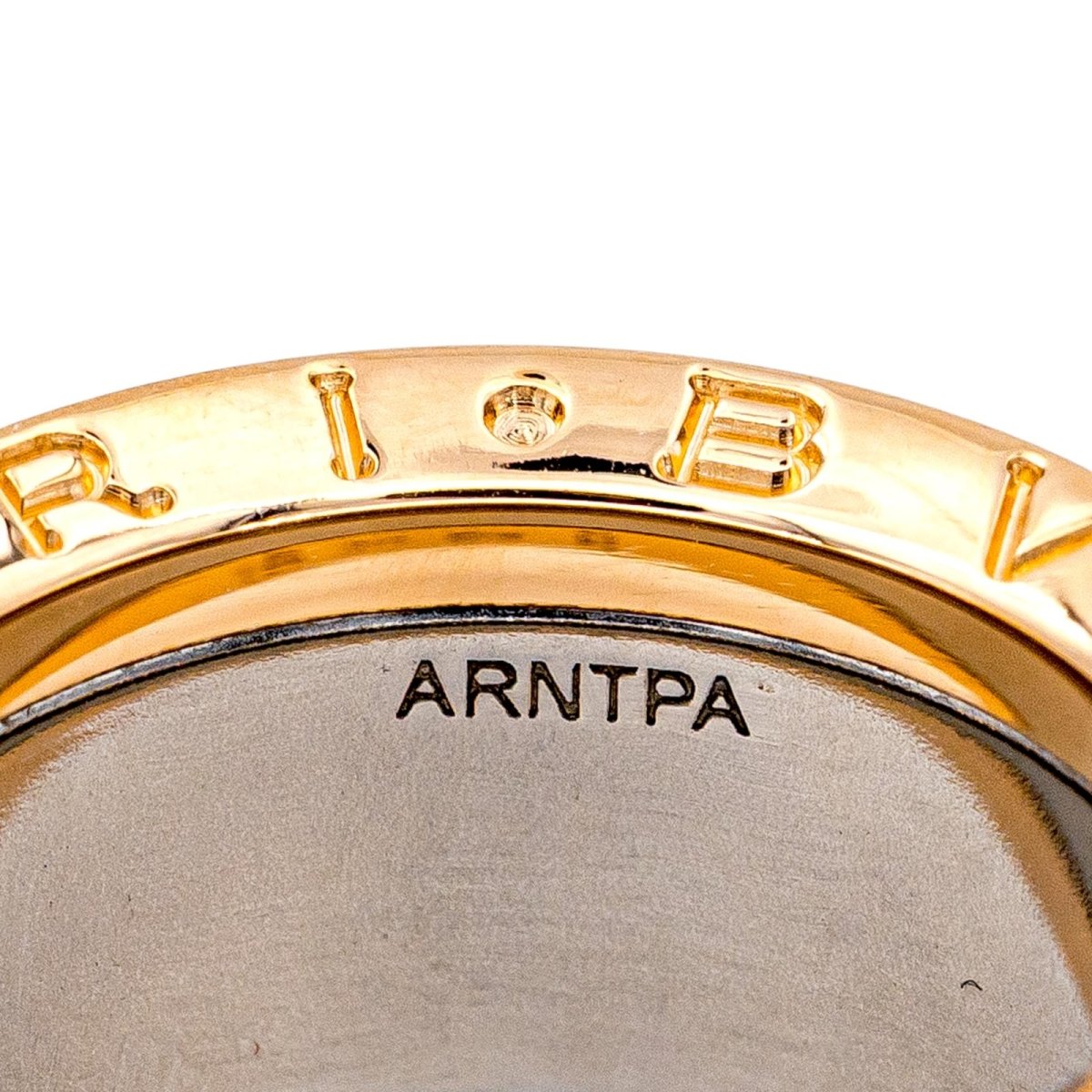 Bague Bandeau BULGARI "B.ZERO1" en or rose et acier - Castafiore