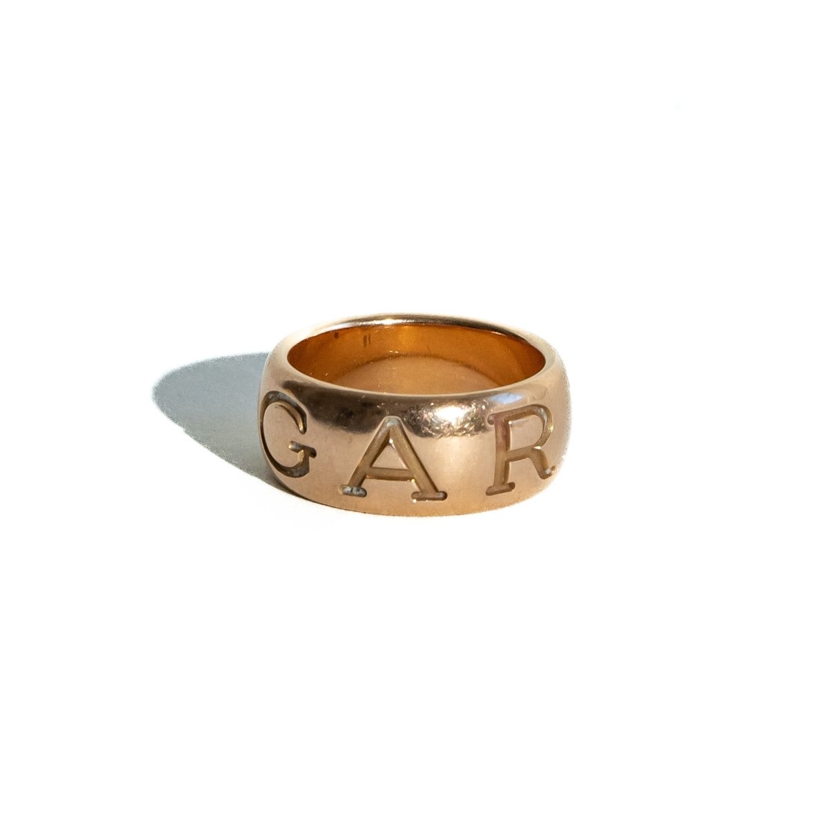 Bague Bandeau BULGARI en or rose et diamant - Castafiore