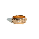 Bague Bandeau BULGARI en or rose et diamant - Castafiore