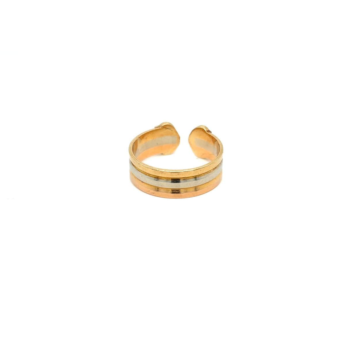 Bague Bandeau CARTIER "2 C" en jaune, or blanc et or rose - Castafiore
