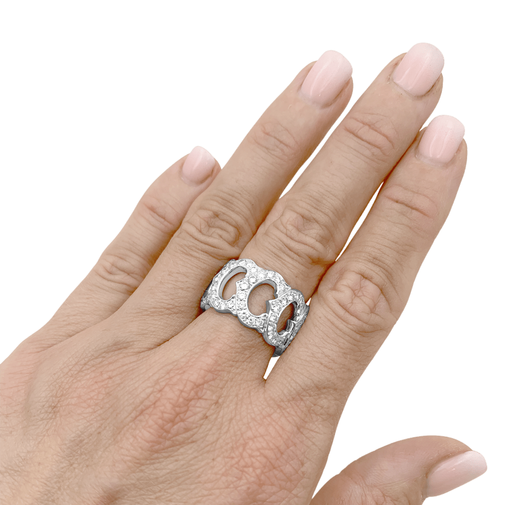 Ring Cartier, "C de Cartier", white gold, diamonds.