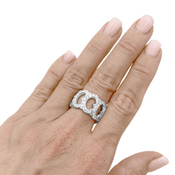 Ring Cartier, "C de Cartier", white gold, diamonds.