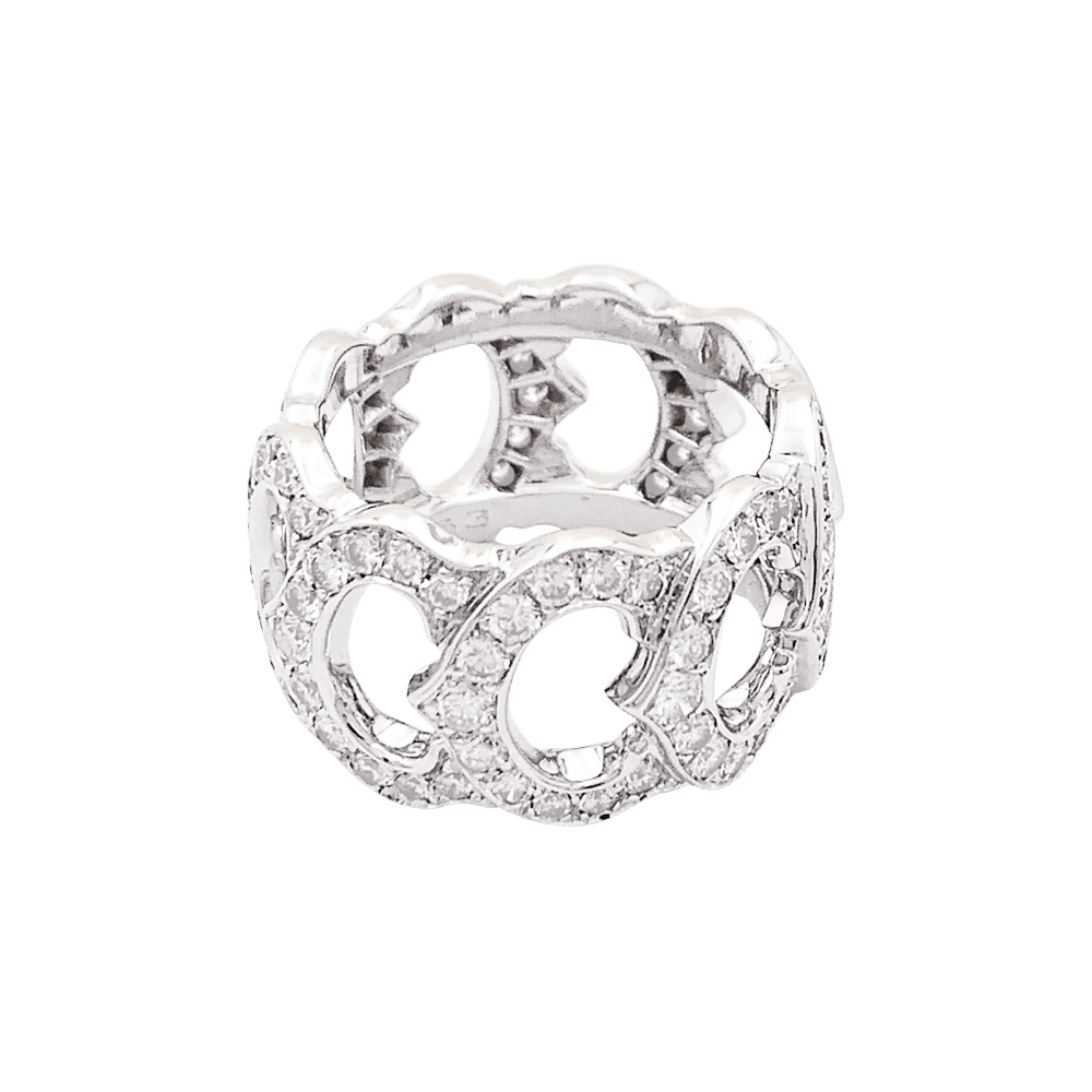 Ring Cartier, "C de Cartier", white gold, diamonds.