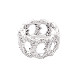 Ring Cartier, "C de Cartier", white gold, diamonds.
