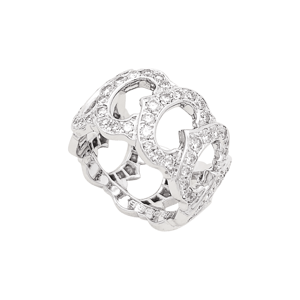 Ring Cartier, "C de Cartier", white gold, diamonds.