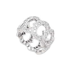 Ring Cartier, "C de Cartier", white gold, diamonds.