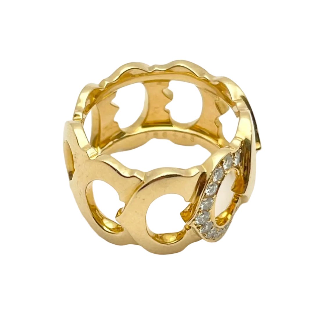 Bague Bandeau CARTIER en or jaune et diamants - Castafiore