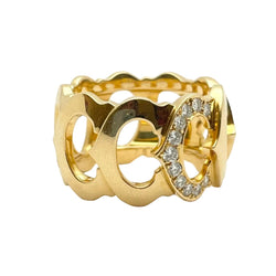 Bague Bandeau CARTIER en or jaune et diamants - Castafiore
