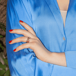 Bague Bandeau CARTIER "Happy Birthday" en or rose - Castafiore