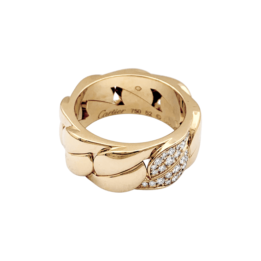 Bague Bandeau CARTIER "La Dona" en or jaune et diamants - Castafiore