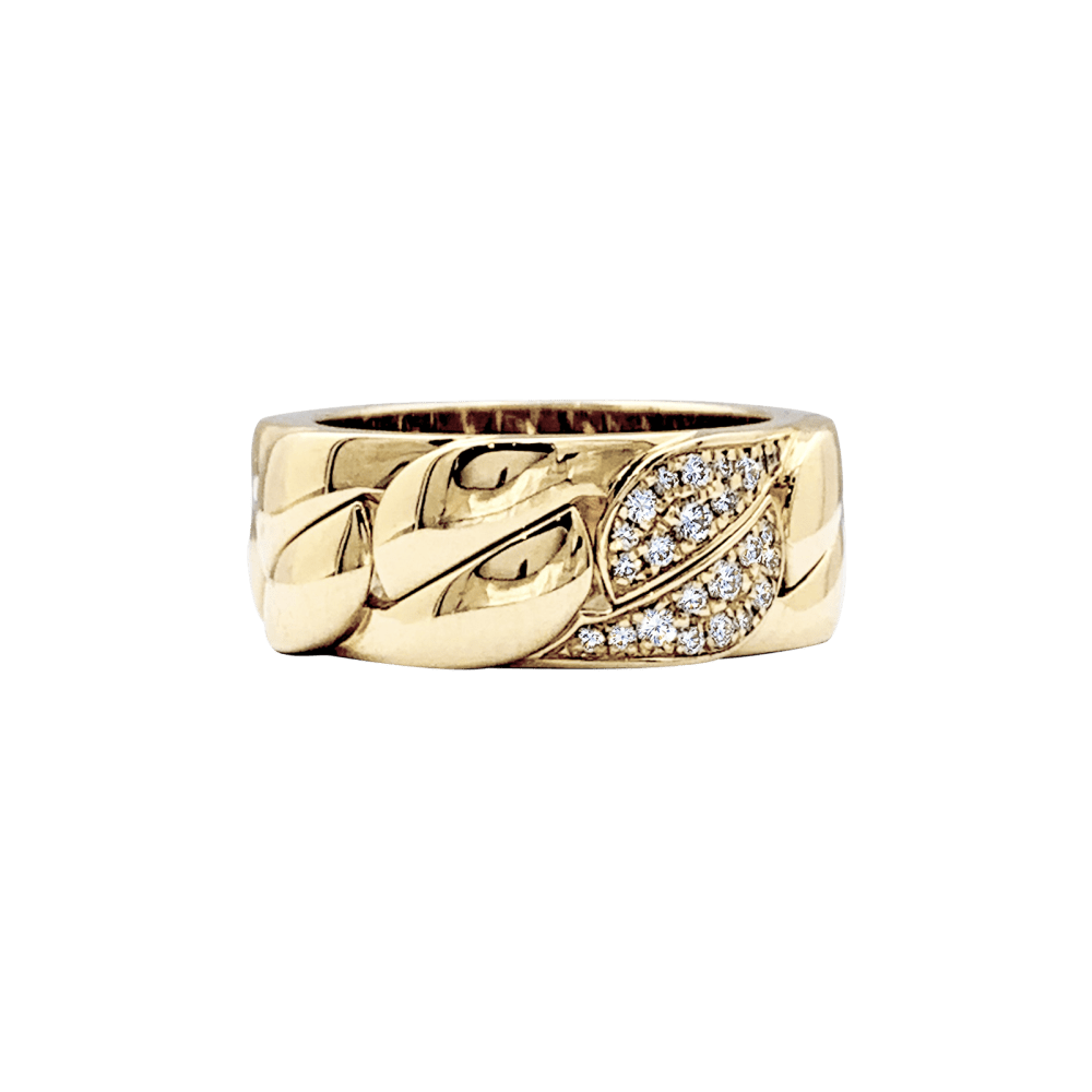Bague Bandeau CARTIER "La Dona" en or jaune et diamants - Castafiore