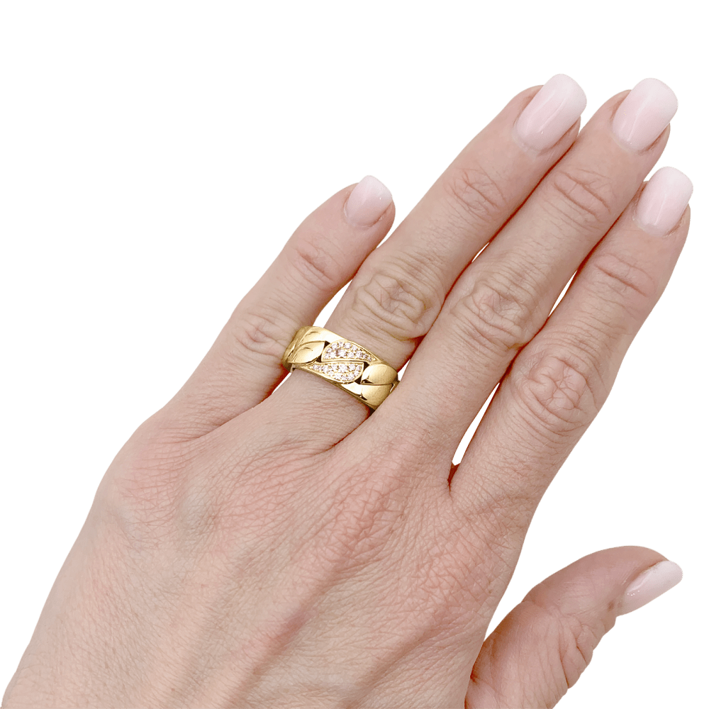 Bague Bandeau CARTIER "La Dona" en or jaune et diamants - Castafiore
