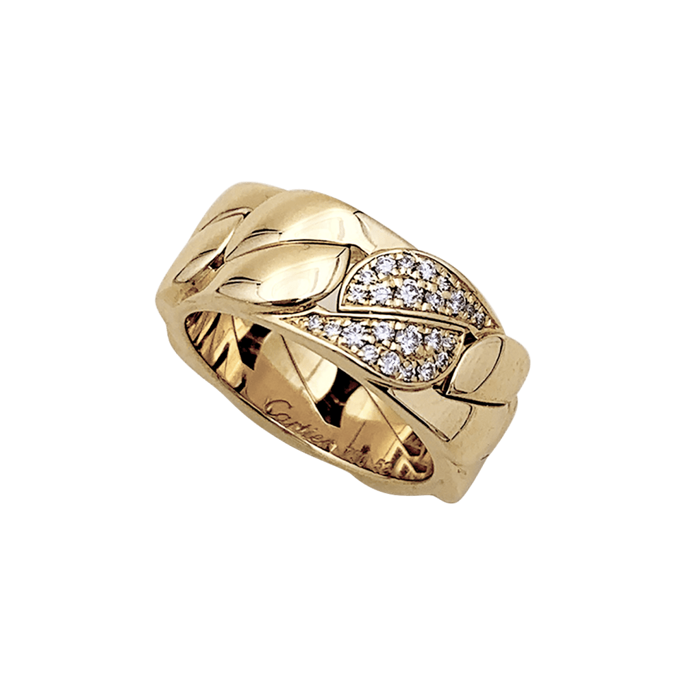 Bague Bandeau CARTIER "La Dona" en or jaune et diamants - Castafiore