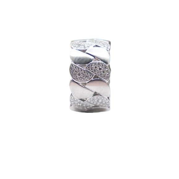 Bague Bandeau CARTIER "La Dona XL" en or blanc et diamants - Castafiore