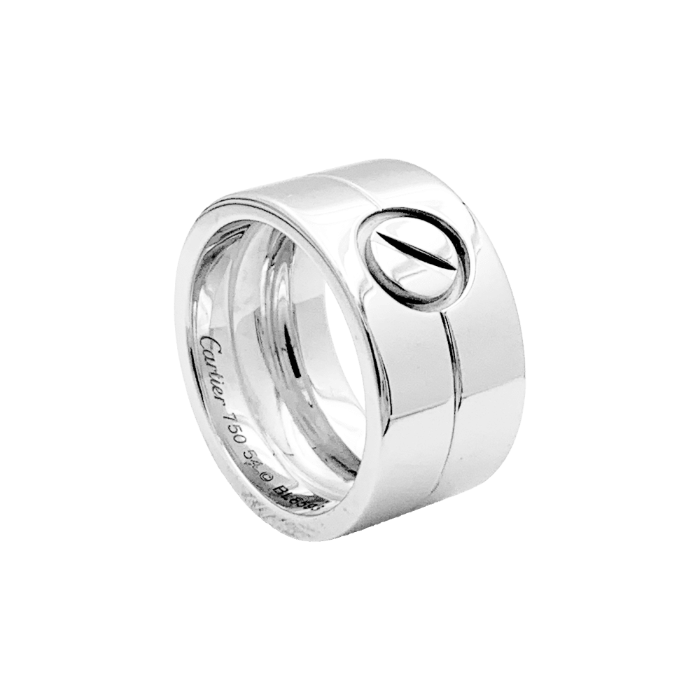 Bague Bandeau CARTIER "Love" en or blanc - Castafiore