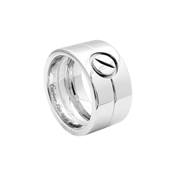 Bague Bandeau CARTIER "Love" en or blanc - Castafiore