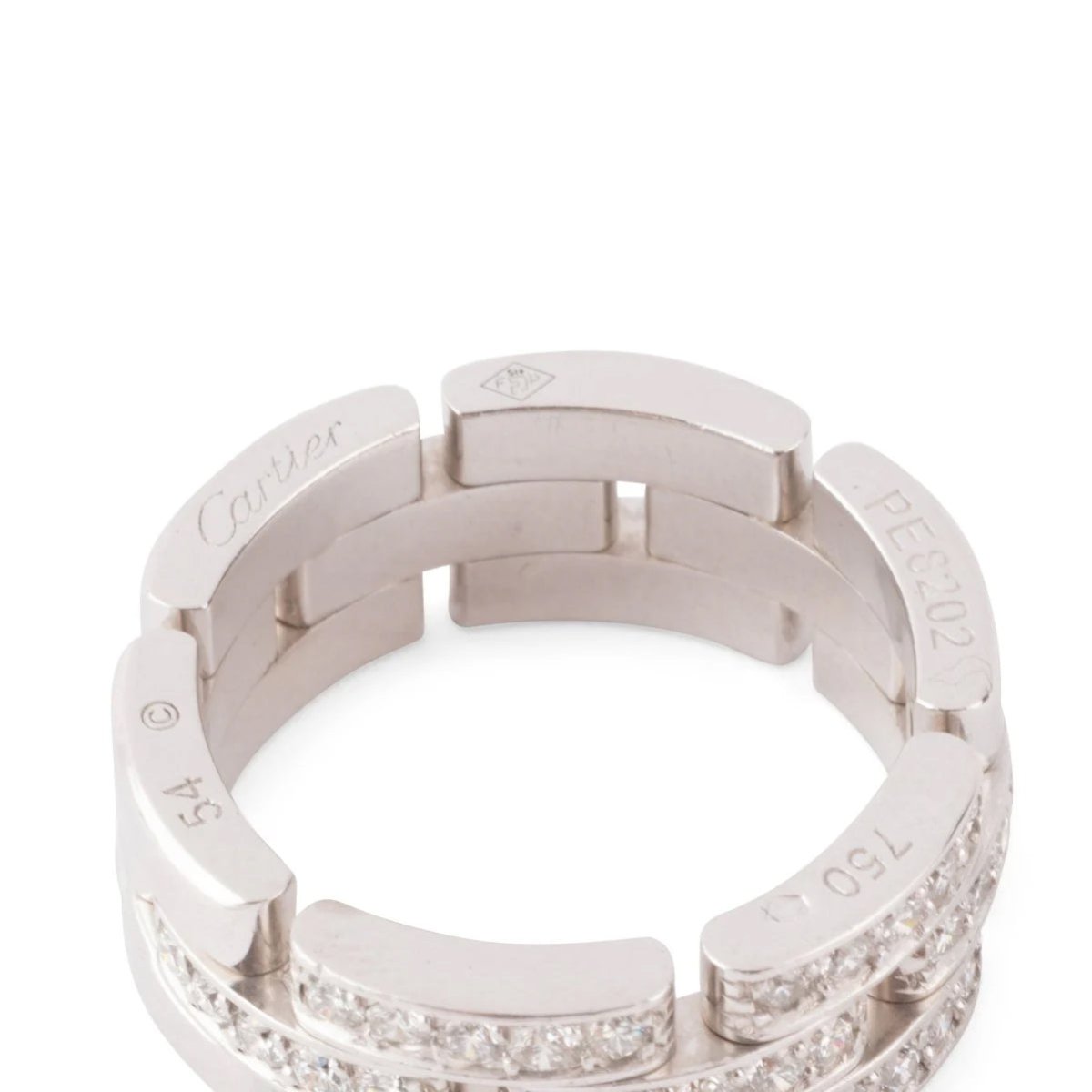 Bague Bandeau CARTIER "Maillon Panthère" en or blanc et diamants - Castafiore
