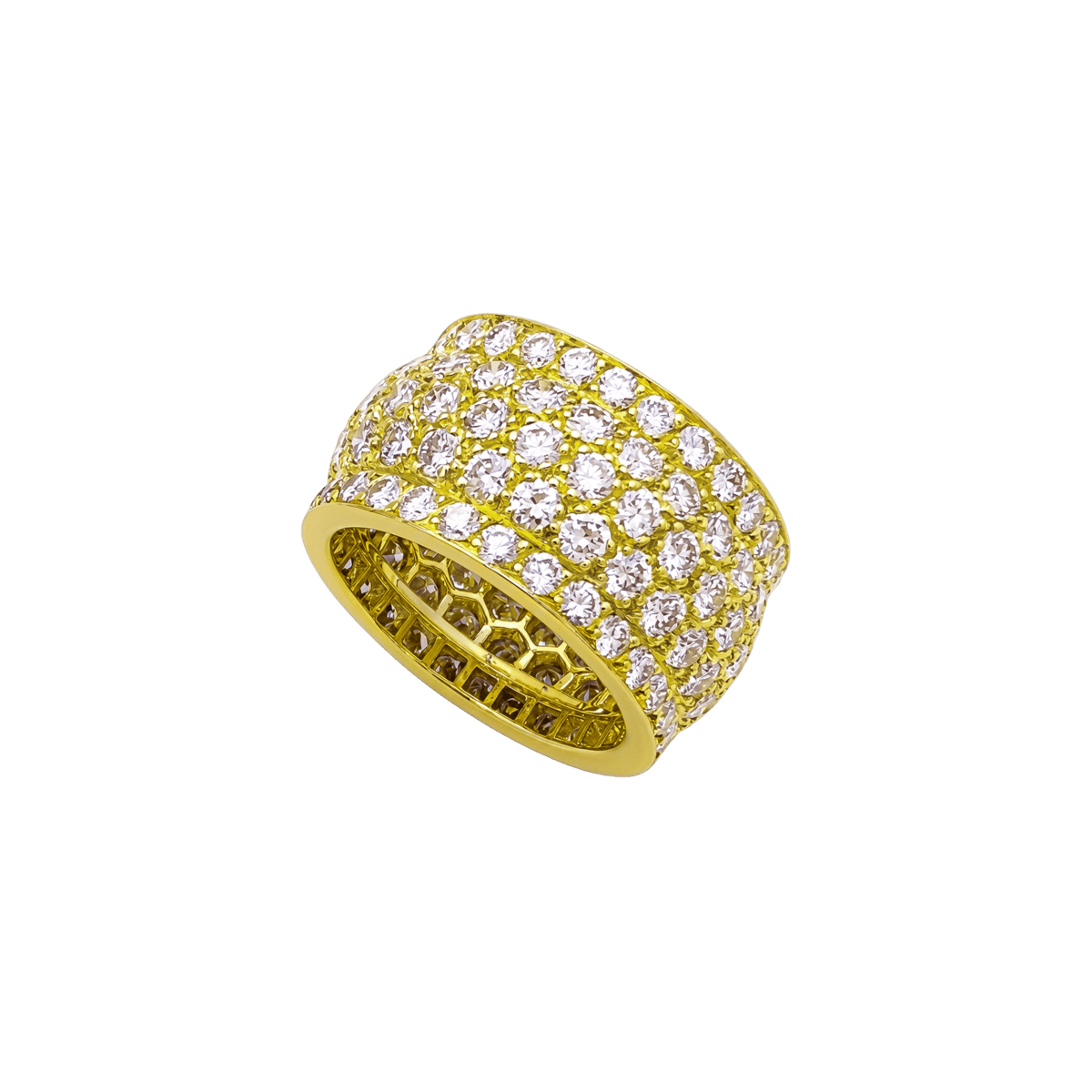 Bague Bandeau CARTIER "Nigéria" en or jaune et diamants - Castafiore