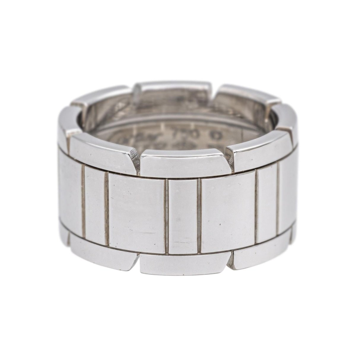 Bague Bandeau CARTIER "Tank" en or blanc - Castafiore
