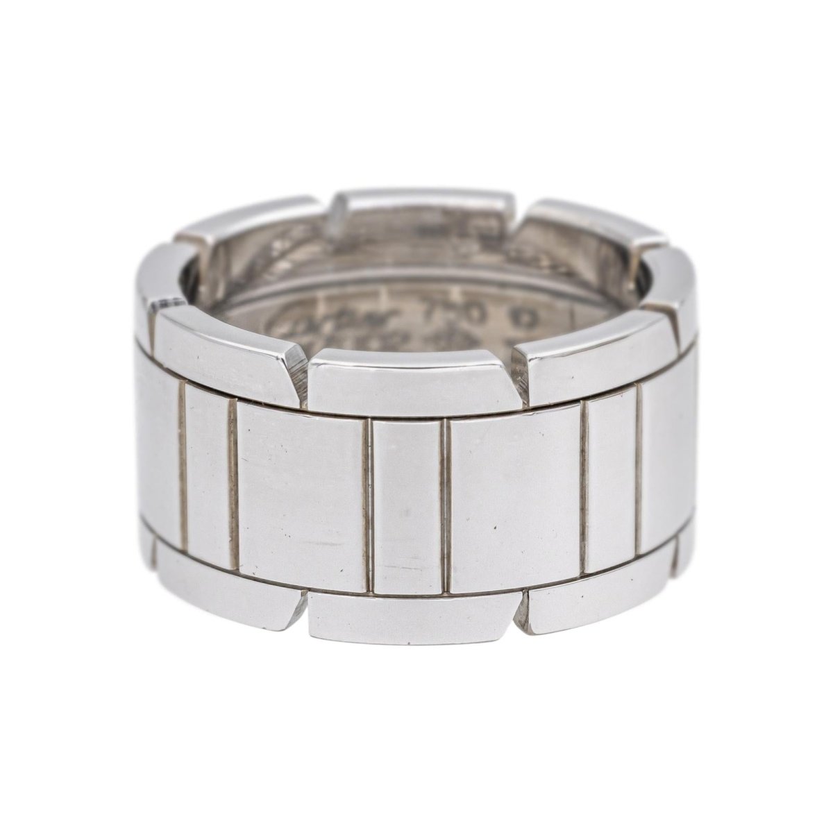 Bague Bandeau CARTIER "Tank" en or blanc - Castafiore