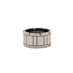 Bague Bandeau CARTIER "Tank" grand modèle en or blanc - Castafiore