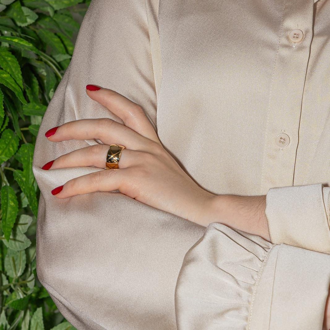 Bague Bandeau CHANEL "Coco Rush" en or jaune - Castafiore