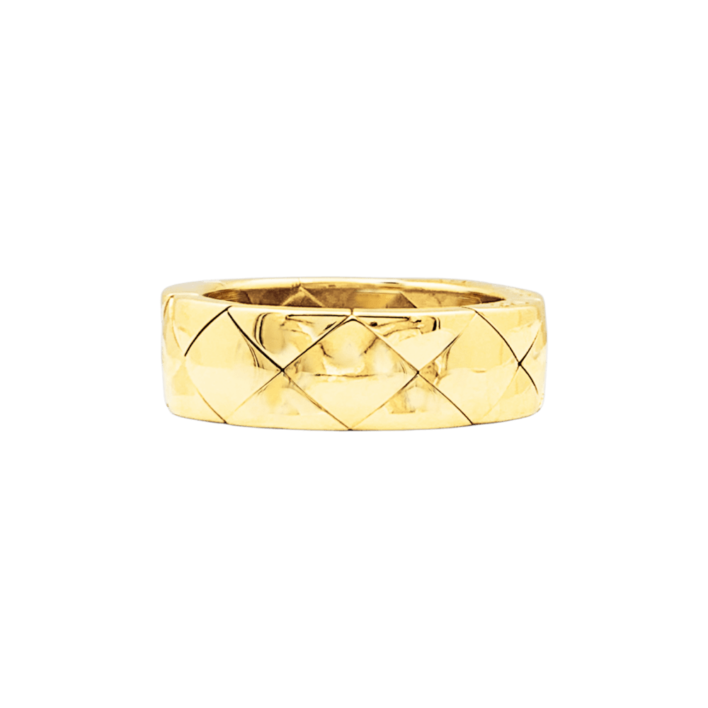 Ring Chanel, "Matelassé", yellow gold.