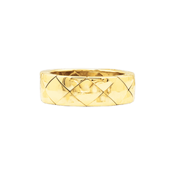 Ring Chanel, "Matelassé", yellow gold.
