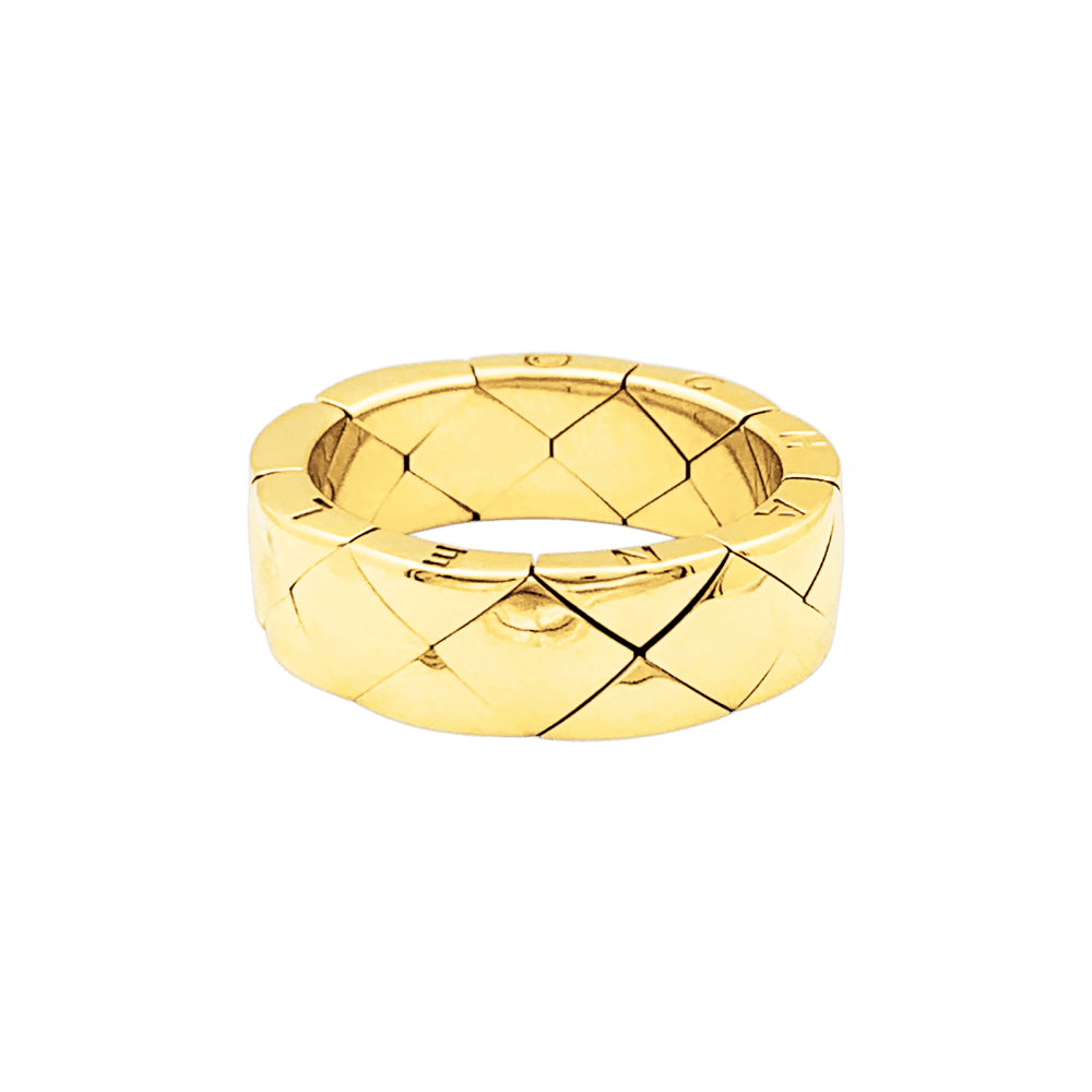 Ring Chanel, "Matelassé", yellow gold.