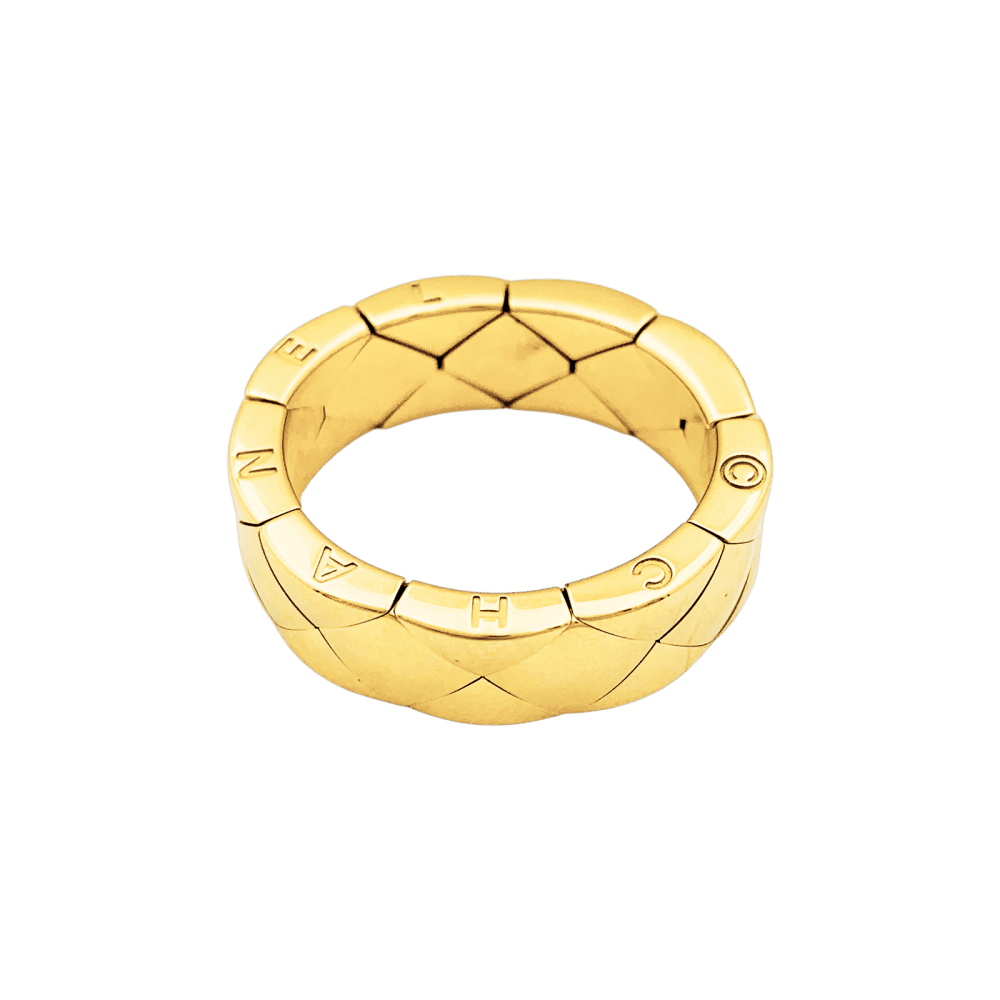 Ring Chanel, "Matelassé", yellow gold.