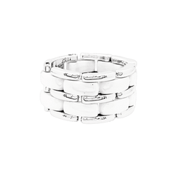 Ring Chanel "Ultra", ceramic white and white gold.