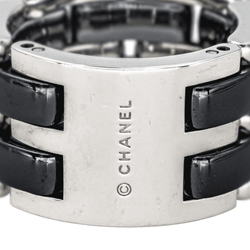Bague Bandeau CHANEL "Ultra" en or blanc et céramique - Castafiore
