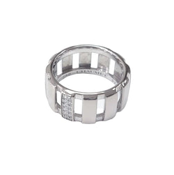 Bague Bandeau CHAUMET "Class One" en or blanc et diamants - Castafiore