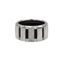 Bague Bandeau CHAUMET "Class One" en or blanc et diamants - Castafiore