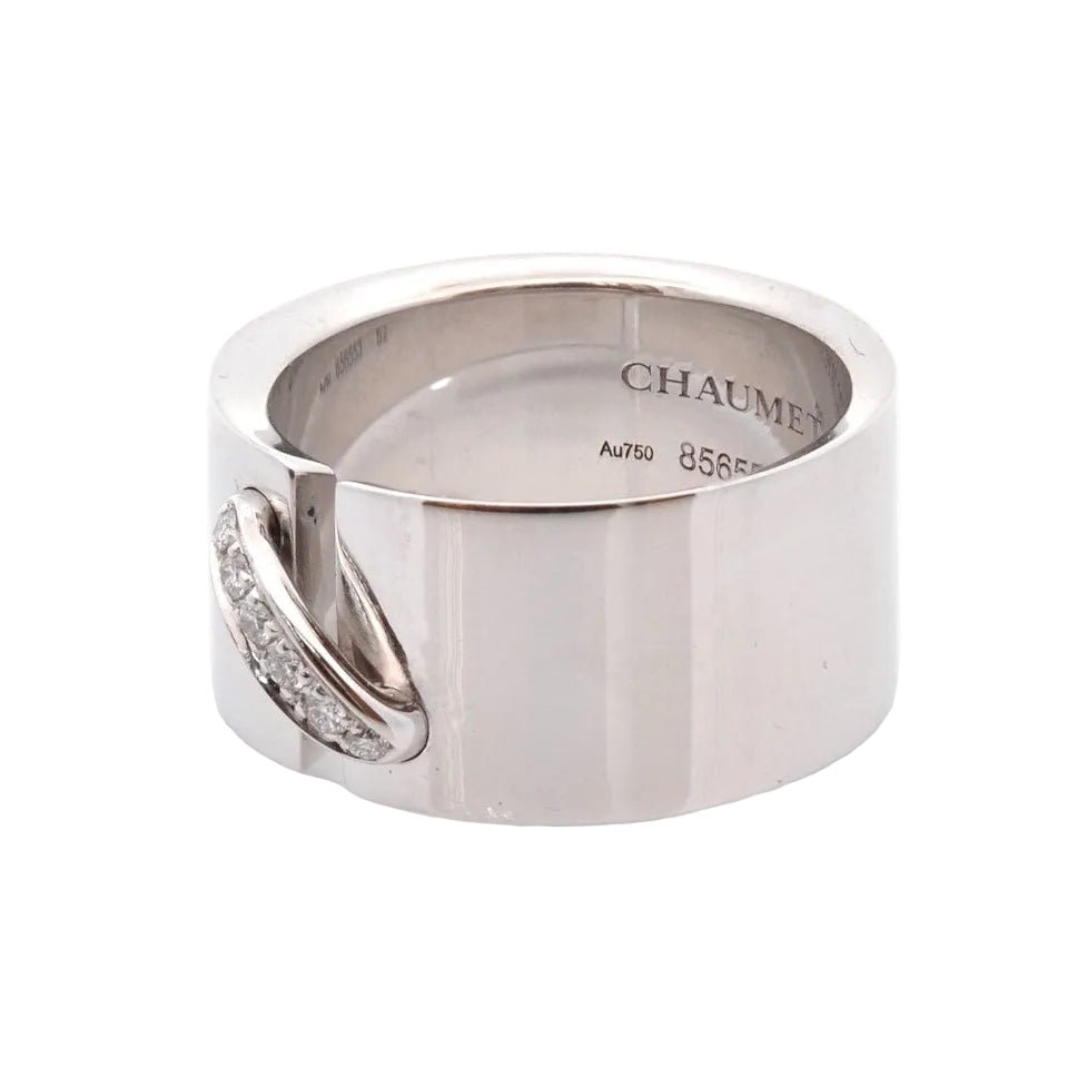 Bague Bandeau CHAUMET en or blanc et diamants - Castafiore