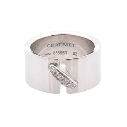 Bague Bandeau CHAUMET en or blanc et diamants - Castafiore