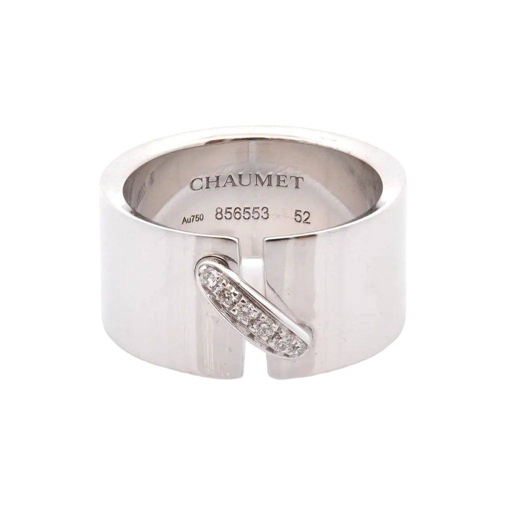 Bague Bandeau CHAUMET en or blanc et diamants - Castafiore