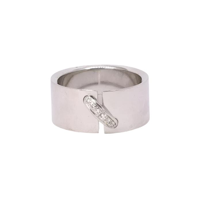 Bague Bandeau CHAUMET "Lien" en or blanc et diamants - Castafiore