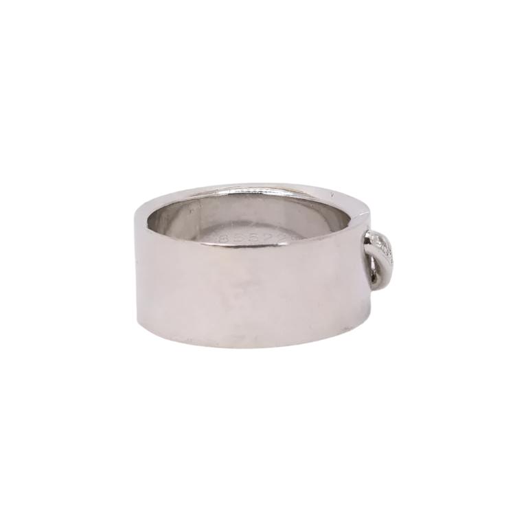 Bague Bandeau CHAUMET "Lien" en or blanc et diamants - Castafiore