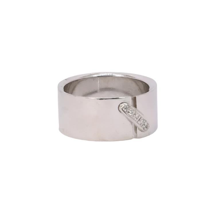 Bague Bandeau CHAUMET "Lien" en or blanc et diamants - Castafiore