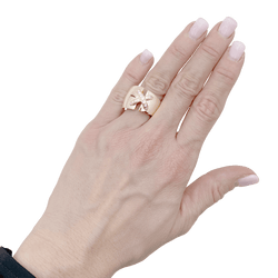 Bague Bandeau CHAUMET "Liens Asymétriques" en or rose et diamants - Castafiore