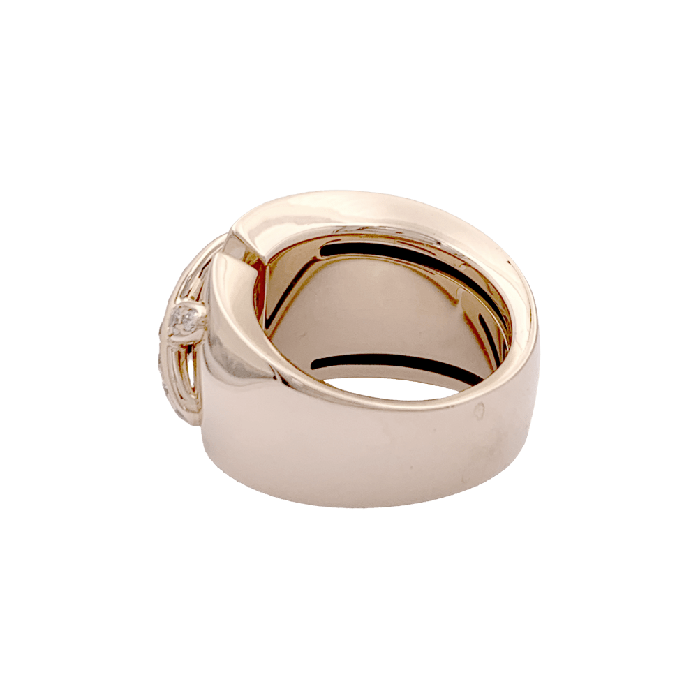 Bague Bandeau CHAUMET "Liens Asymétriques" en or rose et diamants - Castafiore