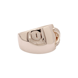 Bague Bandeau CHAUMET "Liens Asymétriques" en or rose et diamants - Castafiore