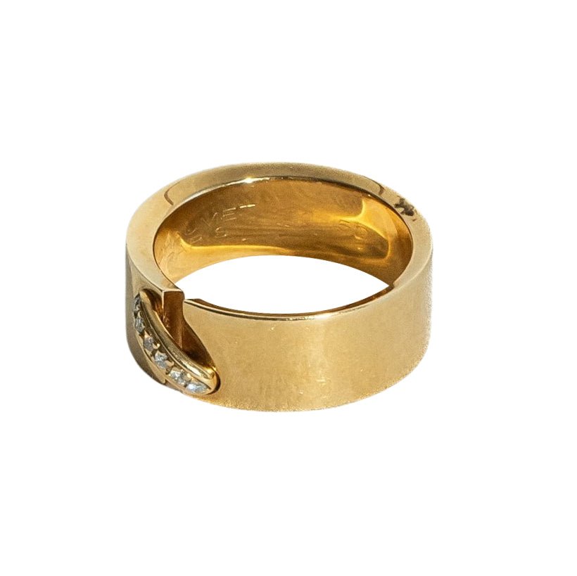 Bague Bandeau CHAUMET "Liens" en or jaune et diamants - Castafiore