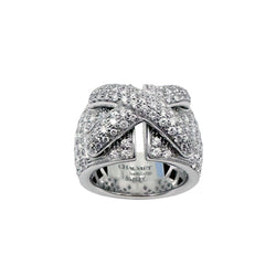 Bague Bandeau CHAUMET "Liens XL" en or blanc et diamants - Castafiore