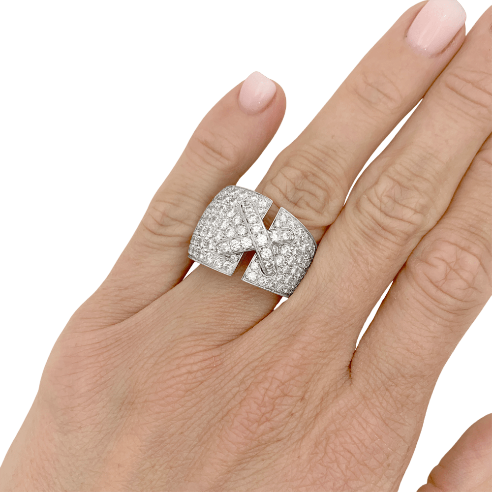 Ring Chaumet, "XL Links", white gold, diamonds.